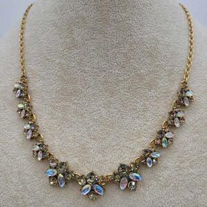 J Crew AB Crystal Cluster Necklace